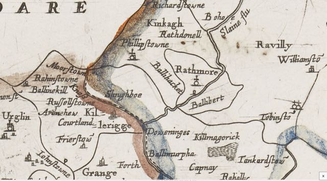 Lisnavagh in the Down Survey