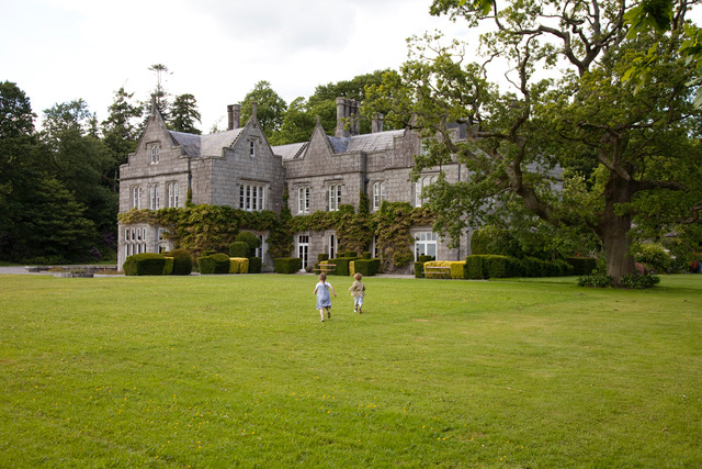 Young Bunburys scampering across Lisnavagh lawns, 2010. (James Fennell).