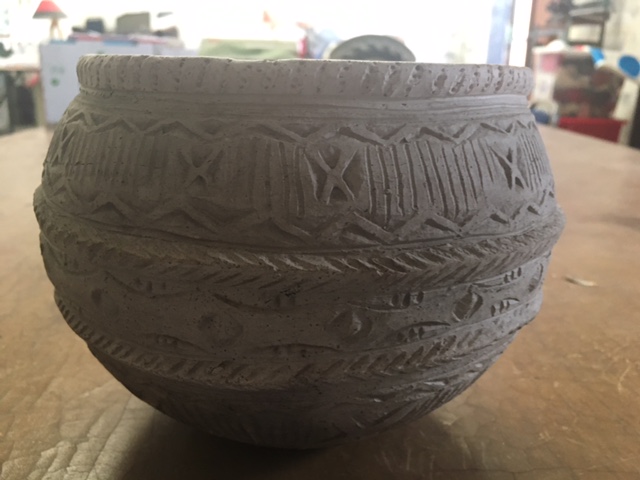 Replica of an urn found on Ballon Hill.