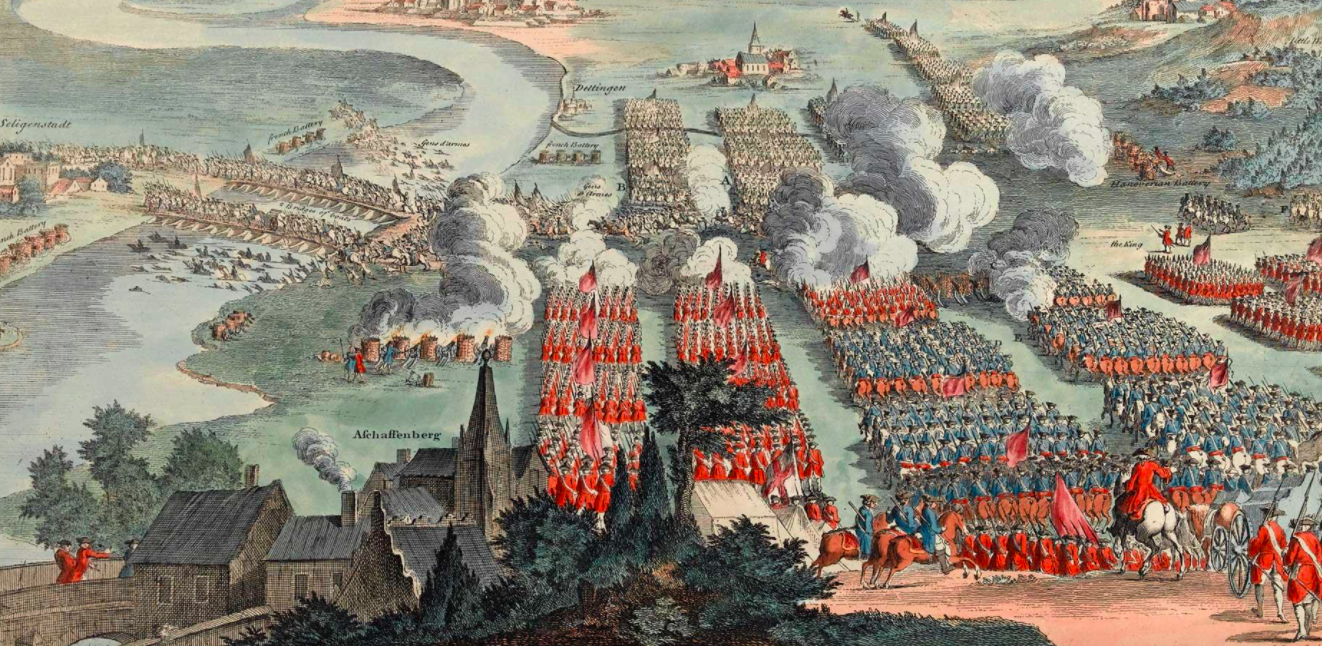 The battle of Dettigen, 1743