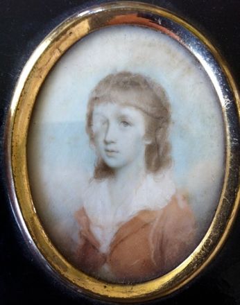 A miniature portrait of Thomas
Bunbury as a young boy, presumably about
the time of his father's death.