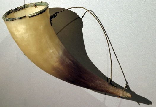 Drinking horn from the Viking age, found in Vinjum in Aurland municipality, Sogn og Fjordane regional county, Western Norway. Copyright Flickr arnybo