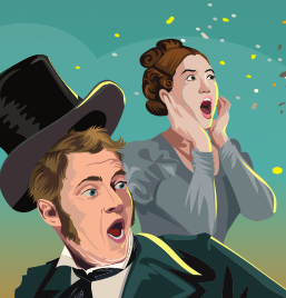 Reactions to the destruction of Carlow Castle. From an Illustration by Derry Dillon, extracted from Past Tracks (2021).