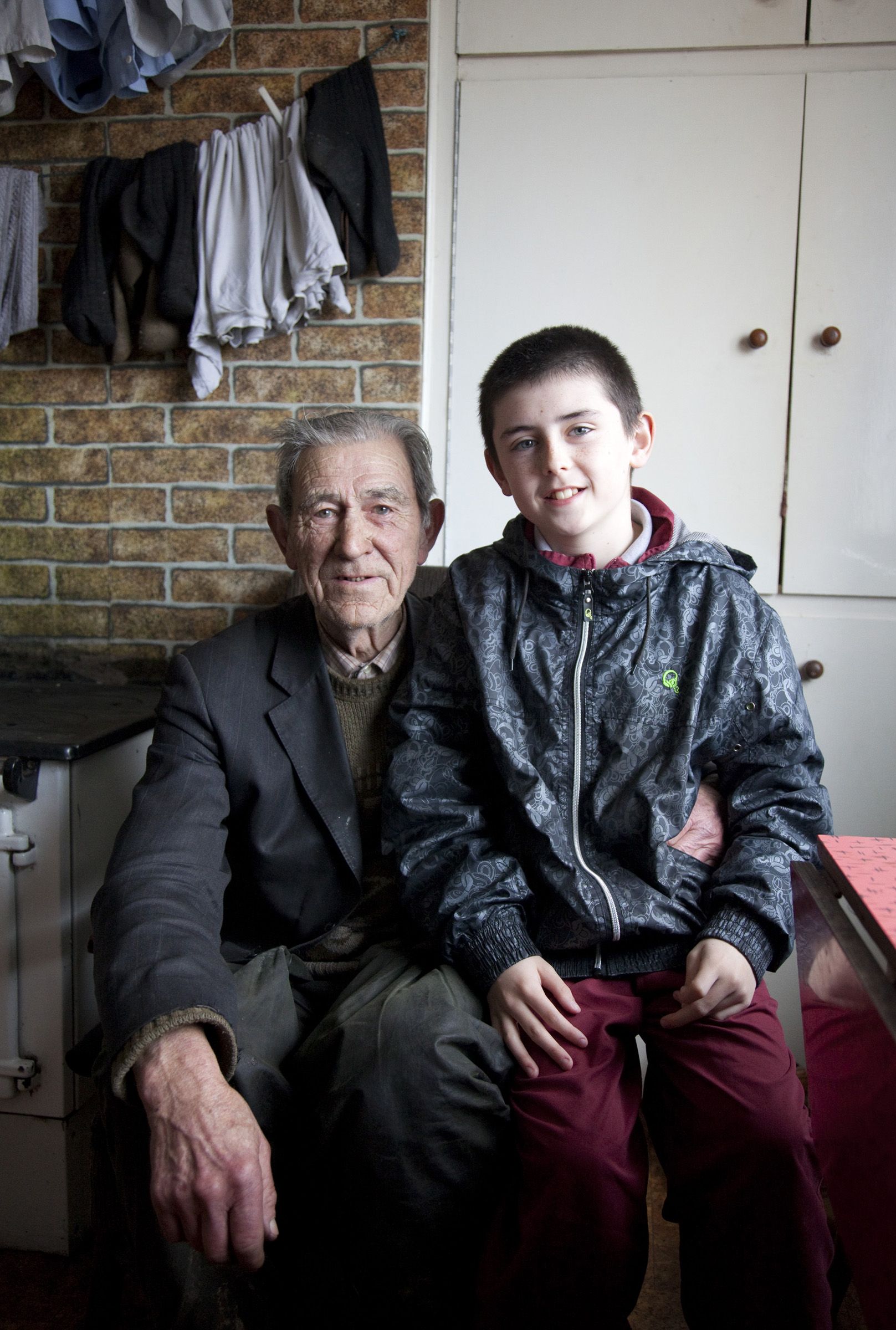 The late Joe Muldoon and his grandson. Photo: James Fennell.