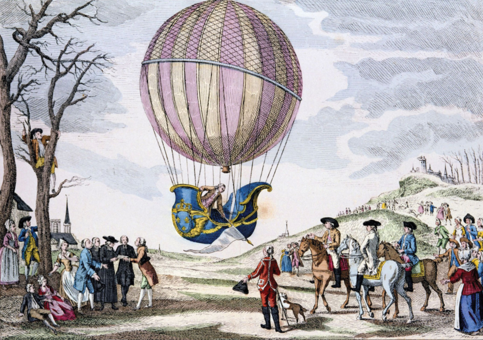 In 1785, Richard Crobsie took to the skies of Dublin in a hot air balloon.