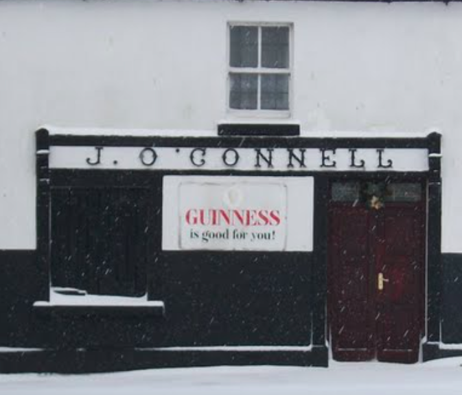The stout black pub features in the Guinness brewery’s Christmas television advertisement. 