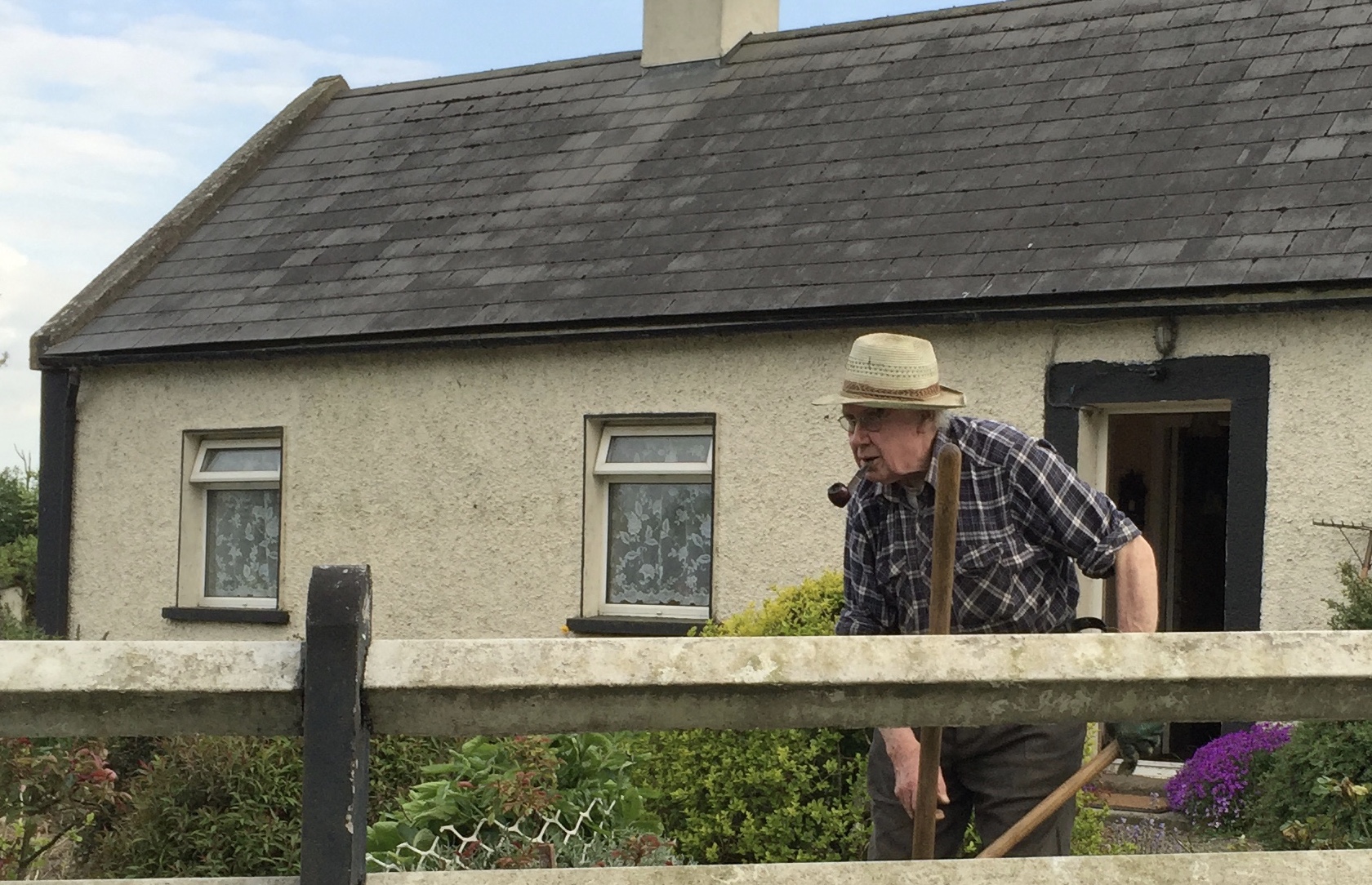 Paddy Delaney in his garden. ‘We all have to face whatever is coming for us. We don’t know why we’re alive and we won’t find out until we’re dead.