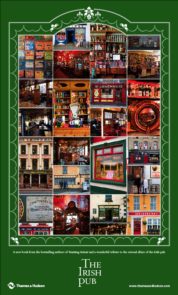 A poster made to promote The Irish Pub book.