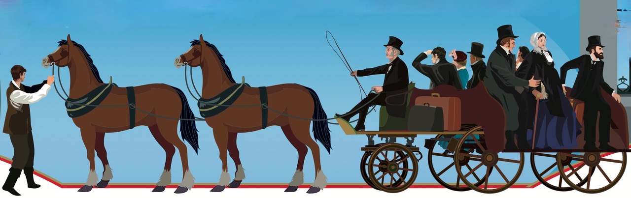 A Bianconi coach. Illustration: Derry Dillon.