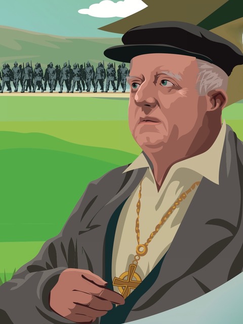 Joseph Marmion (1858-1923), known as Dom Columba. Illustration: Derry Dillon.