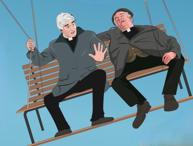 Father Ted and Father Jack. Illustration: Derry Dillon