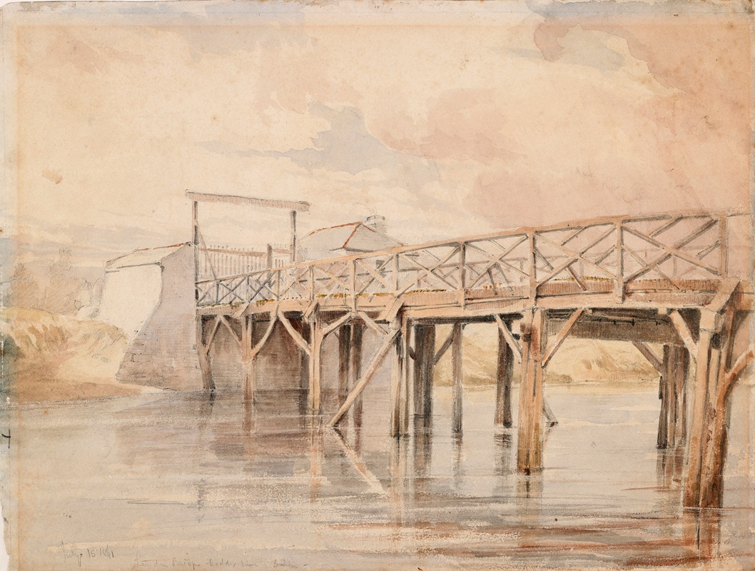 A Bridge on the River Dodder (1841) by George Victor Du Noyer
